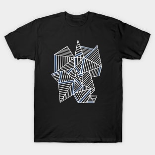 Abstract Lines 2 Navy T-Shirt